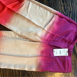 Zara Pink and Cream Casual Bottoms